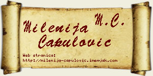 Milenija Capulović vizit kartica